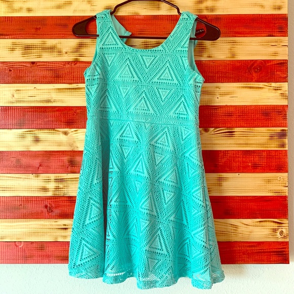 Turquoise Full Tilt Adult Medium short dress - Picture 1 of 2
